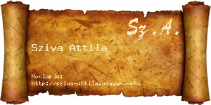 Sziva Attila névjegykártya