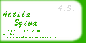 attila sziva business card
